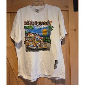 Vtg Philippines Hand Painted t-shirt Dibuho Graphics 2XL Doon Po Sa Aming Nayon